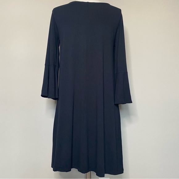 Lilly Pulitzer Ophelia Black Onyx Flounce Sleeve Swing Dress, Small - Picture 4 of 14